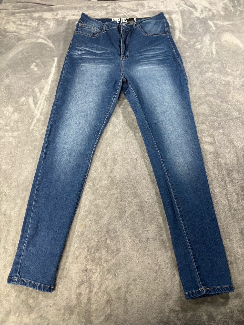 VIP Women's Faded Blue Skinny Jeans